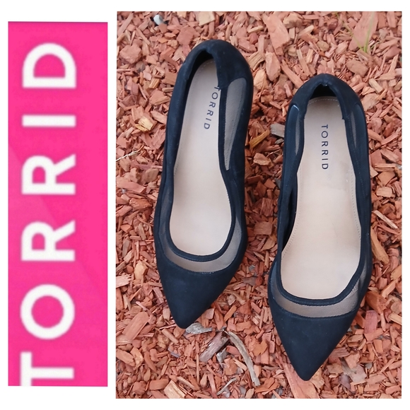 Torrid Black Stiletto Heels with Mesh Detail - Picture 5 of 14